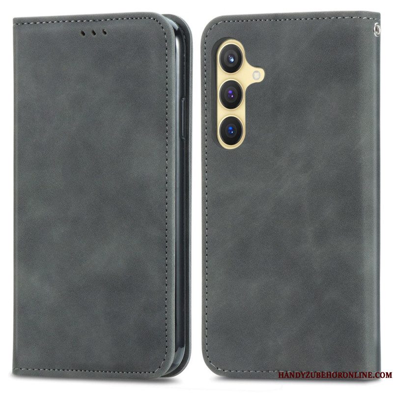 Folio-hoesje Samsung Galaxy S25 Plus 5g Suède-look