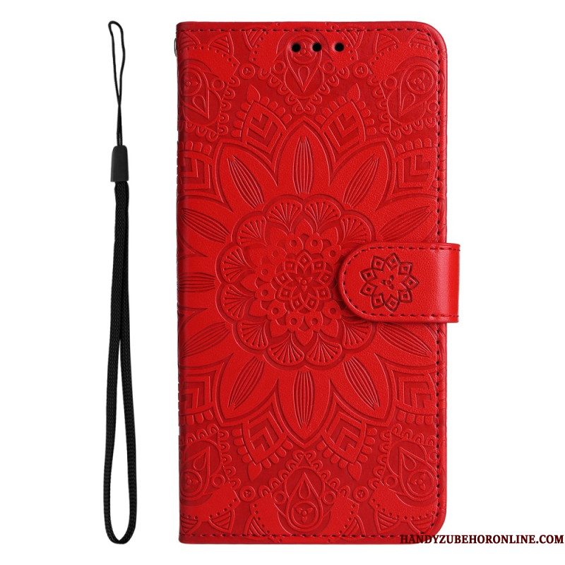 Folio-hoesje Samsung Galaxy S25 Plus 5g Telefoonhoesje Zonnebloempatroon