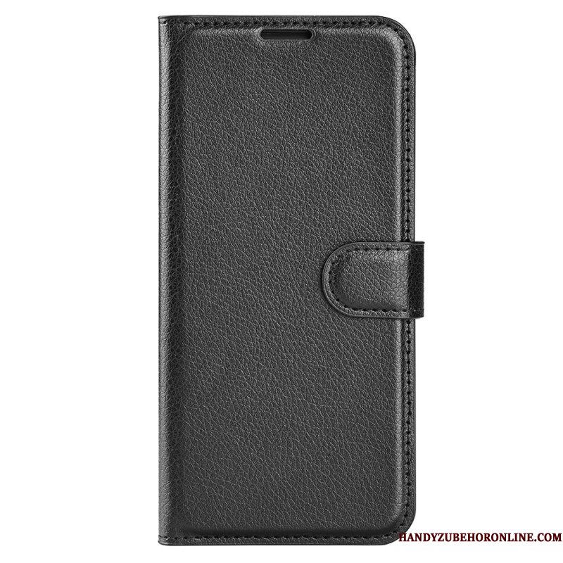 Folio-hoesje Samsung Galaxy S25 Ultra 5g Klassiek Lychee Kunstleer