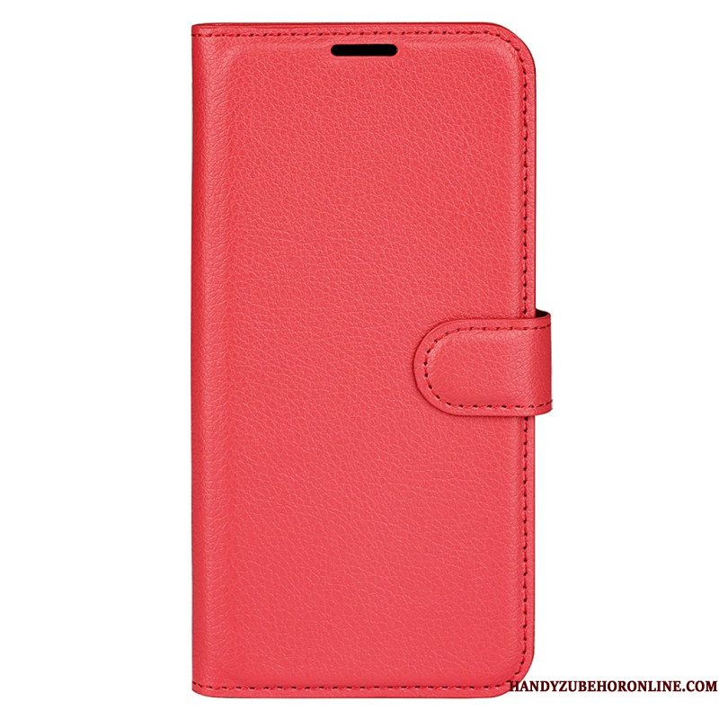 Folio-hoesje Samsung Galaxy S25 Ultra 5g Klassiek Lychee Kunstleer