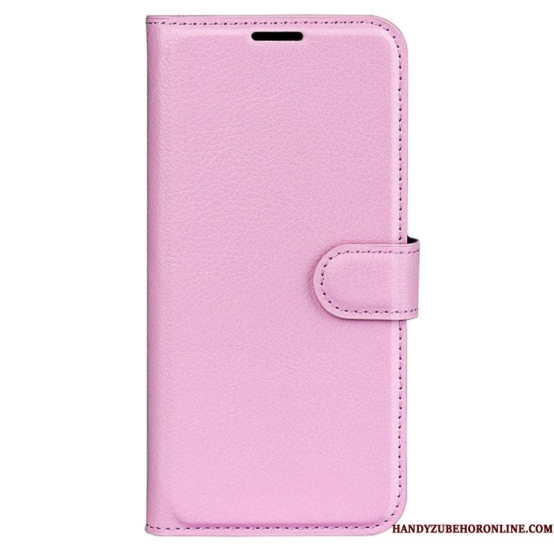 Folio-hoesje Samsung Galaxy S25 Ultra 5g Klassiek Lychee Kunstleer