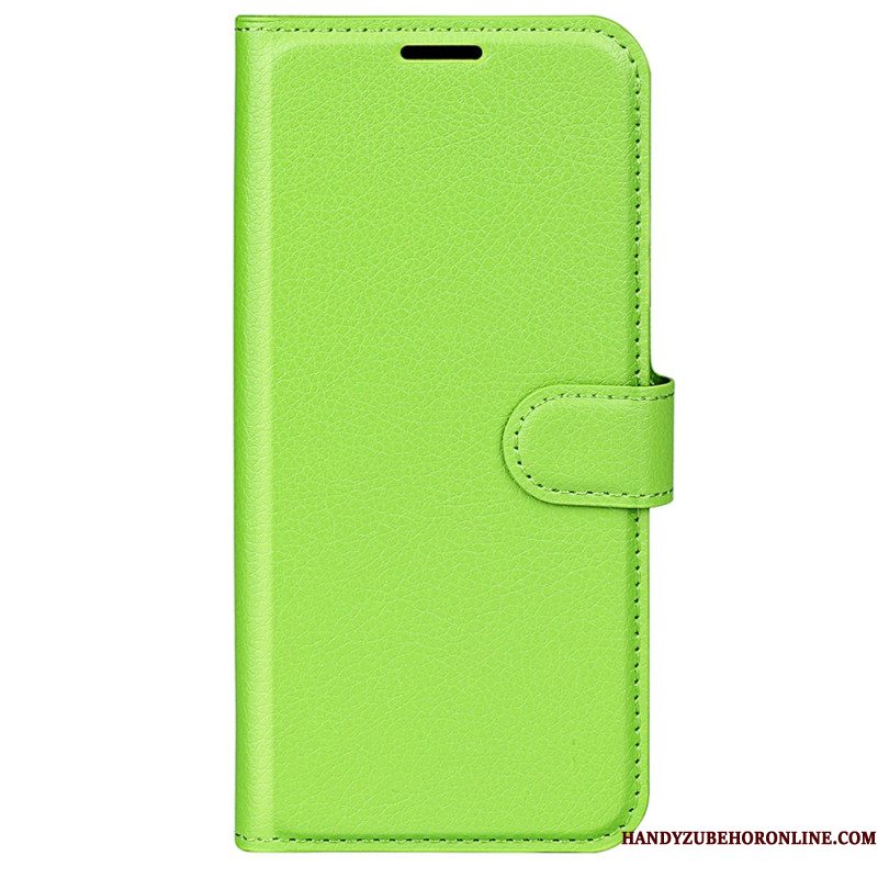 Folio-hoesje Samsung Galaxy S25 Ultra 5g Klassiek Lychee Kunstleer