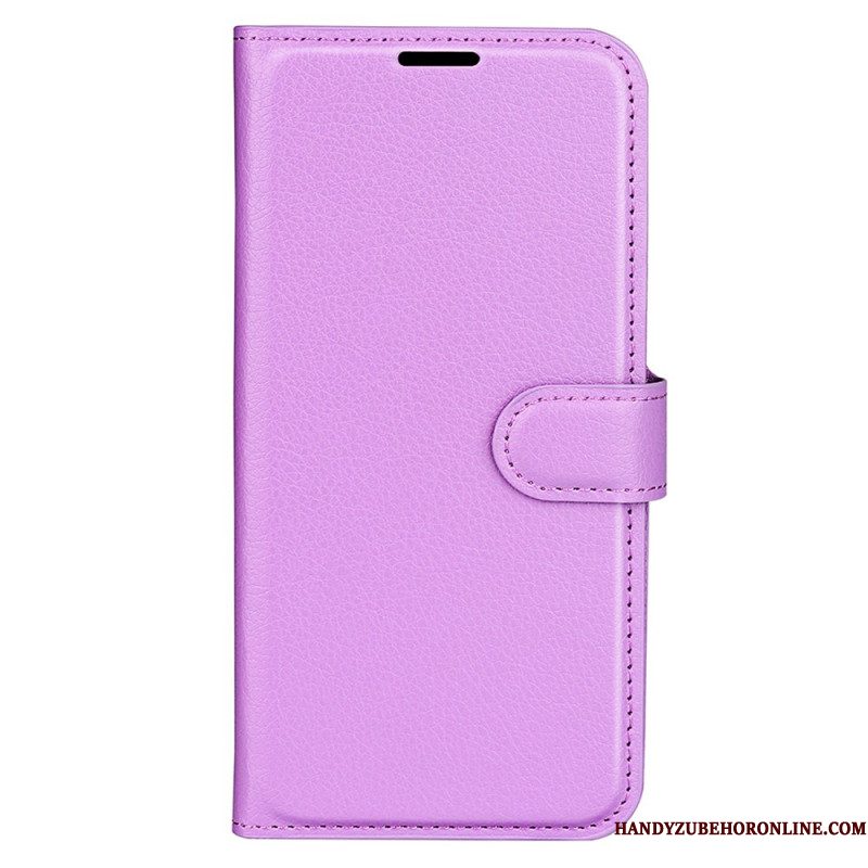 Folio-hoesje Samsung Galaxy S25 Ultra 5g Klassiek Lychee Kunstleer