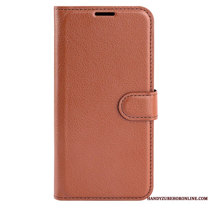 Folio-hoesje Samsung Galaxy S25 Ultra 5g Klassiek Lychee Kunstleer