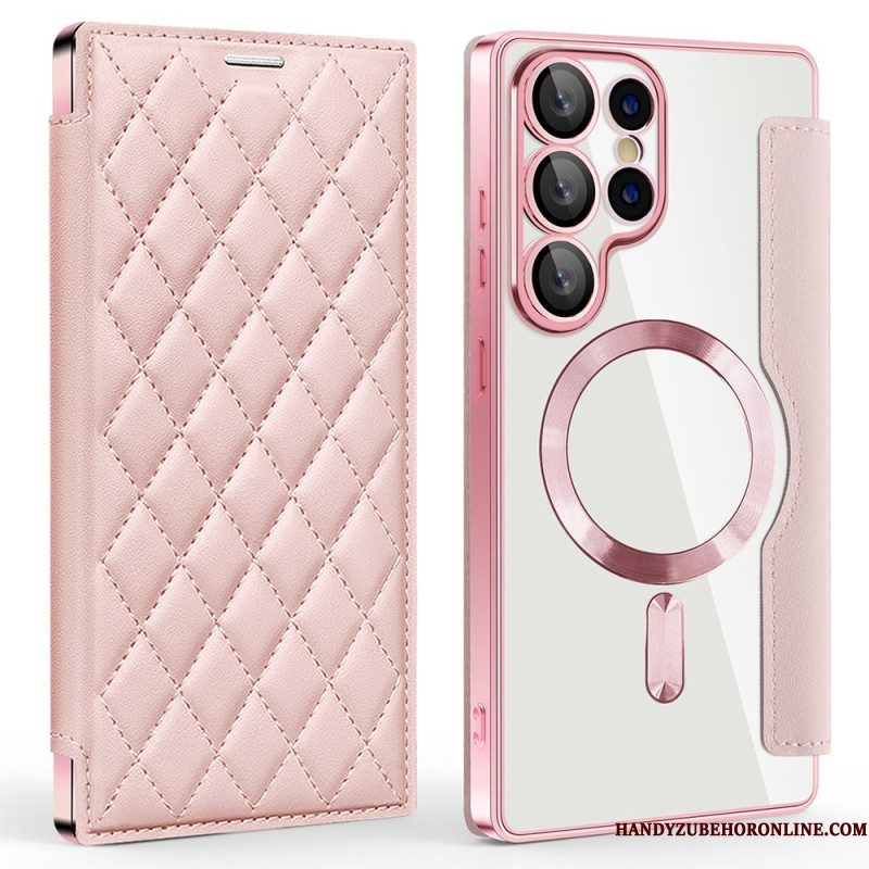 Folio-hoesje Samsung Galaxy S25 Ultra 5g Magsafe-compatibel Gewatteerd