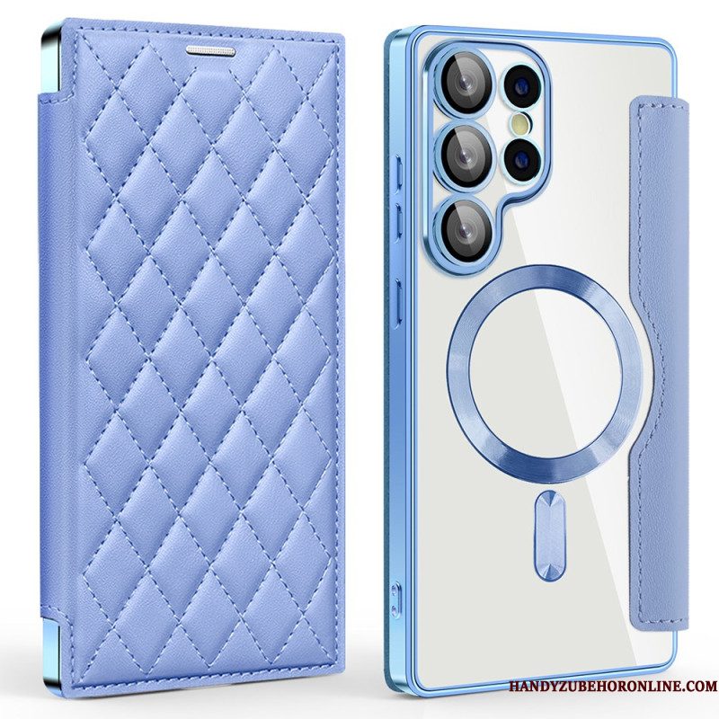 Folio-hoesje Samsung Galaxy S25 Ultra 5g Magsafe-compatibel Gewatteerd