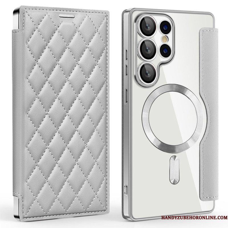 Folio-hoesje Samsung Galaxy S25 Ultra 5g Magsafe-compatibel Gewatteerd