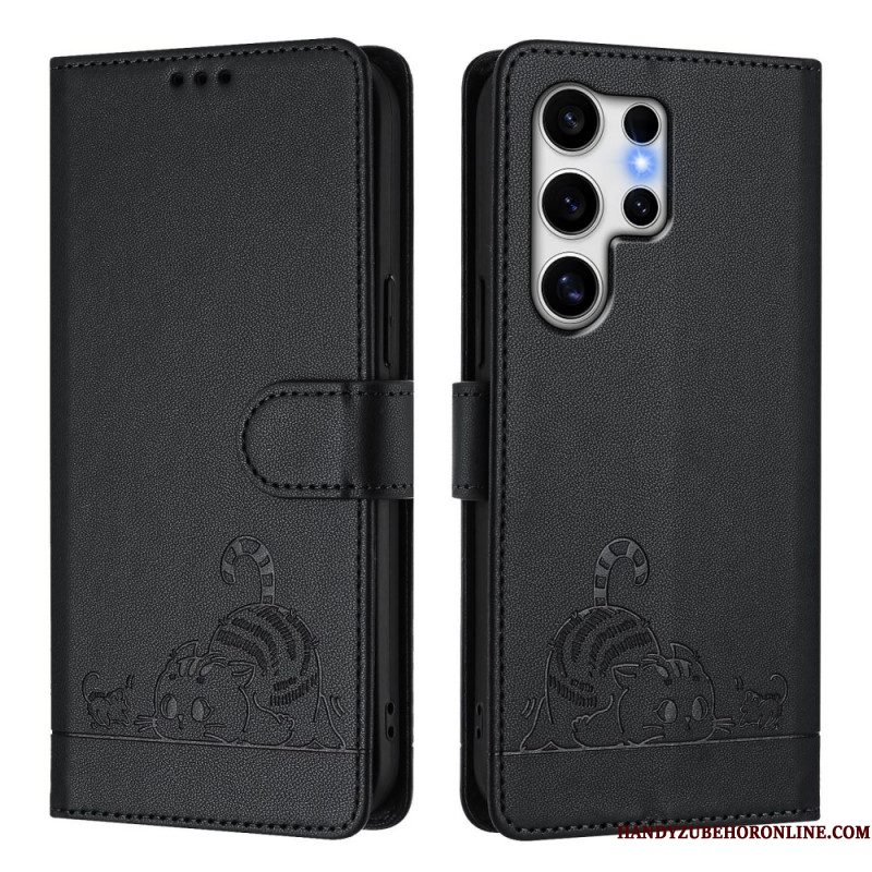 Folio-hoesje Samsung Galaxy S25 Ultra 5g Telefoonhoesje Kattenmotief
