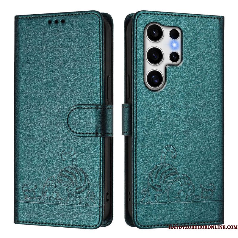 Folio-hoesje Samsung Galaxy S25 Ultra 5g Telefoonhoesje Kattenmotief