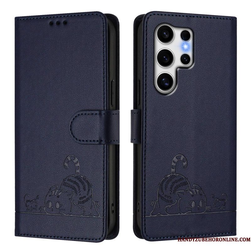 Folio-hoesje Samsung Galaxy S25 Ultra 5g Telefoonhoesje Kattenmotief