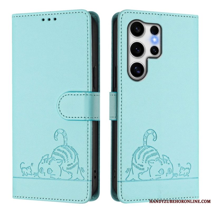 Folio-hoesje Samsung Galaxy S25 Ultra 5g Telefoonhoesje Kattenmotief