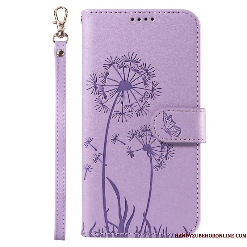 Folio-hoesje Samsung Galaxy S25 Ultra 5g Telefoonhoesje Paardenbloembandje