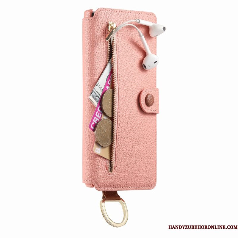 Folio-hoesje Samsung Galaxy S25 Ultra 5g Telefoonhoesje Rfid-beschermde Portemonnee Met Etui En Ringhouder