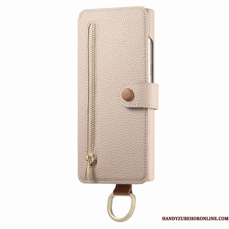 Folio-hoesje Samsung Galaxy S25 Ultra 5g Telefoonhoesje Rfid-beschermde Portemonnee Met Etui En Ringhouder