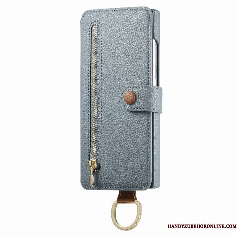 Folio-hoesje Samsung Galaxy S25 Ultra 5g Telefoonhoesje Rfid-beschermde Portemonnee Met Etui En Ringhouder