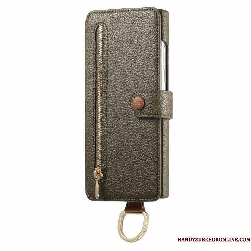 Folio-hoesje Samsung Galaxy S25 Ultra 5g Telefoonhoesje Rfid-beschermde Portemonnee Met Etui En Ringhouder