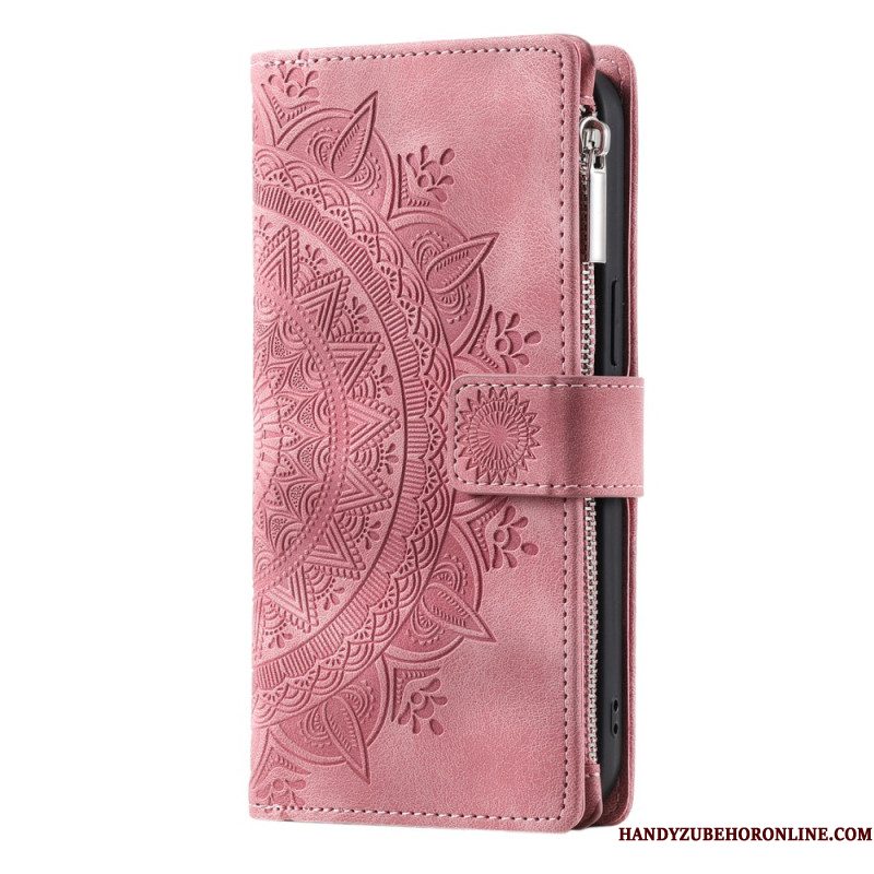 Folio-hoesje Samsung Galaxy S26 Plus Portemonnee Met Mandala Suède-effect