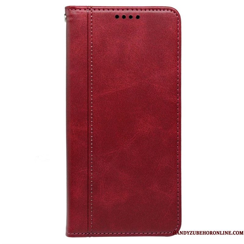 Folio-hoesje Samsung Galaxy S26 Telefoonhoesje Afwerking Met Leerlook