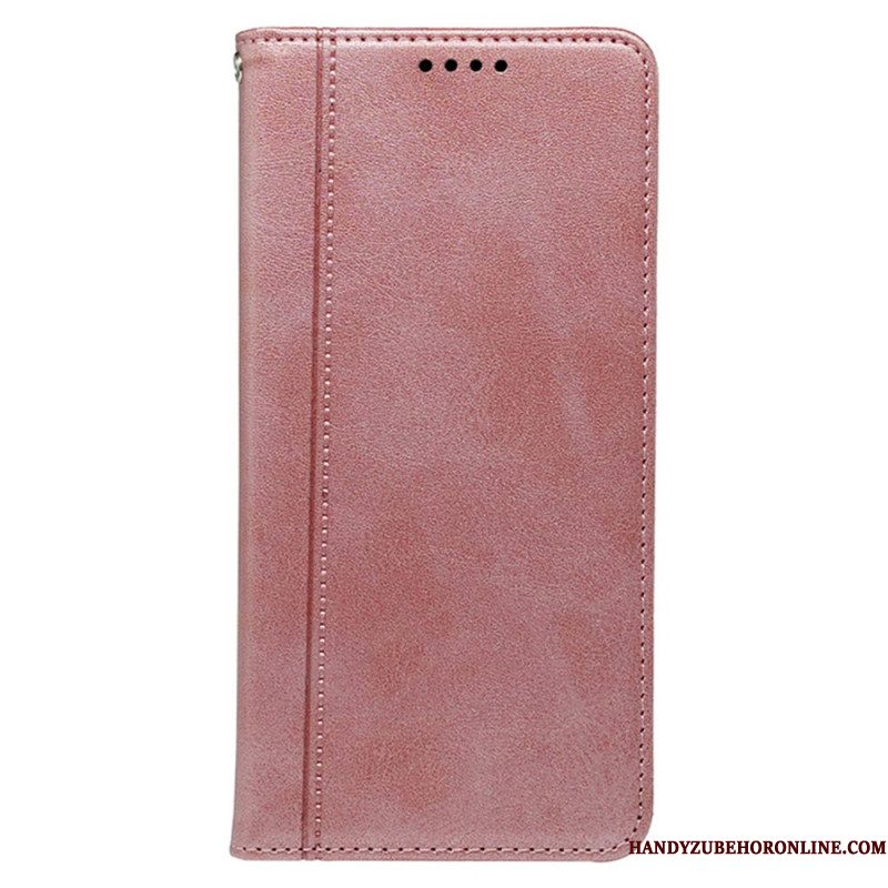 Folio-hoesje Samsung Galaxy S26 Telefoonhoesje Afwerking Met Leerlook
