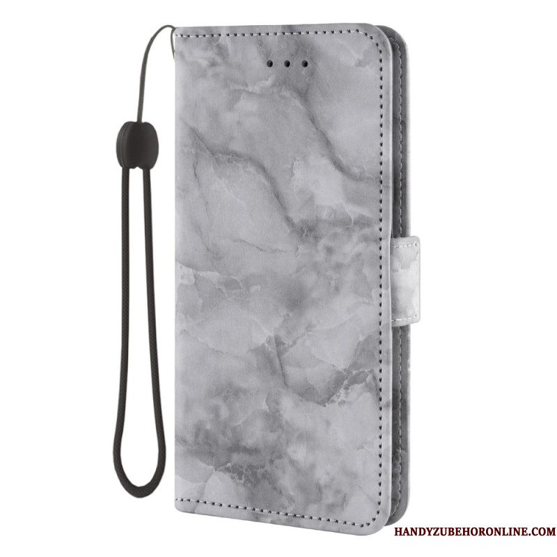 Folio-hoesje Samsung Galaxy S26 Telefoonhoesje Marmerpatroon En Dubbele Sluiting