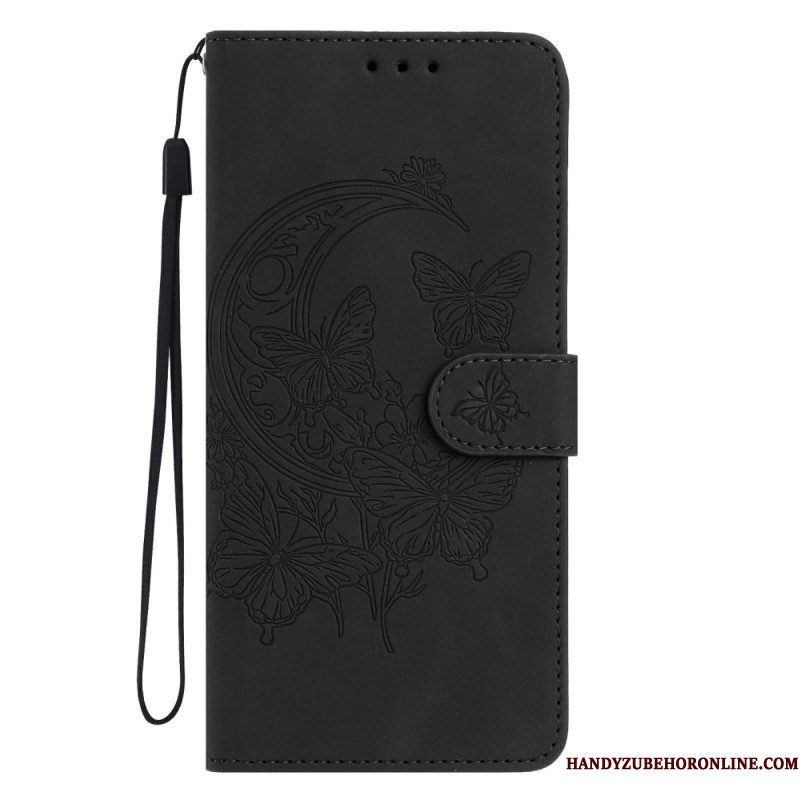 Folio-hoesje Samsung Galaxy S26 Ultra Suède Bloemenpatroon