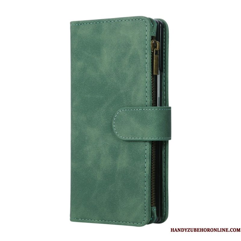 Folio-hoesje Samsung Galaxy Z Fold 7 Portemonnee Met Suède-look En Schouderband