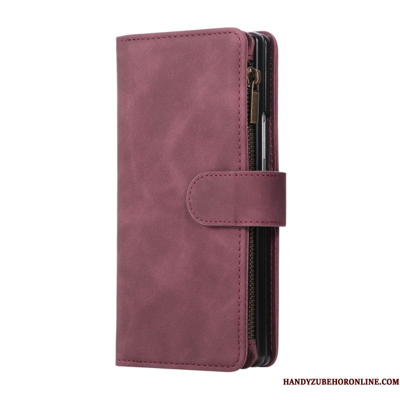 Folio-hoesje Samsung Galaxy Z Fold 7 Portemonnee Met Suède-look En Schouderband