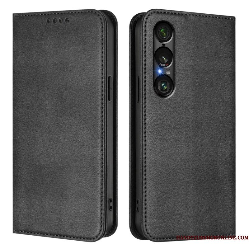 Folio-hoesje Sony Xperia 1 Vii Rfid-bescherming Retro Design