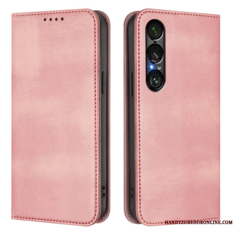 Folio-hoesje Sony Xperia 1 Vii Rfid-bescherming Retro Design