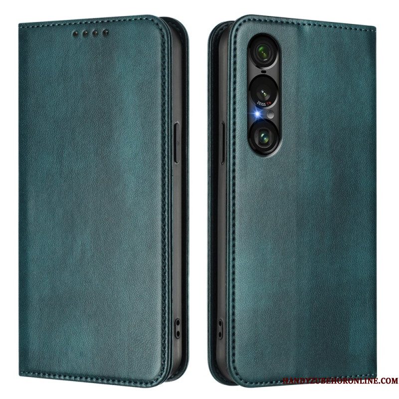 Folio-hoesje Sony Xperia 1 Vii Rfid-bescherming Retro Design