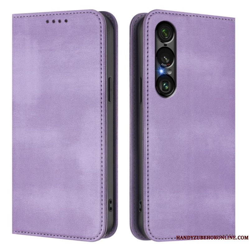 Folio-hoesje Sony Xperia 1 Vii Rfid-bescherming Retro Design