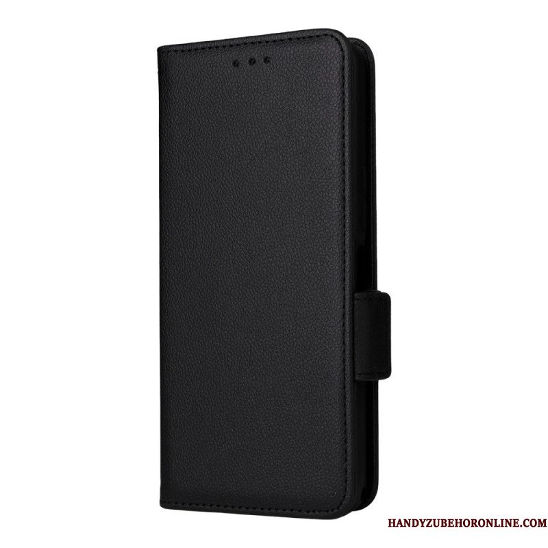 Folio-hoesje Sony Xperia 1 Vii Telefoonhoesje Lychee-textuur Met Riem