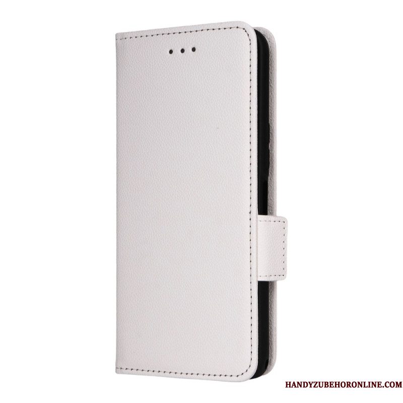 Folio-hoesje Sony Xperia 1 Vii Telefoonhoesje Lychee-textuur Met Riem