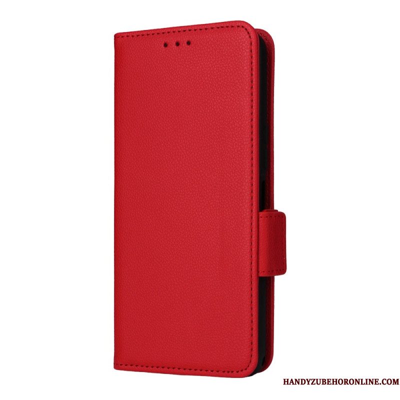 Folio-hoesje Sony Xperia 1 Vii Telefoonhoesje Lychee-textuur Met Riem