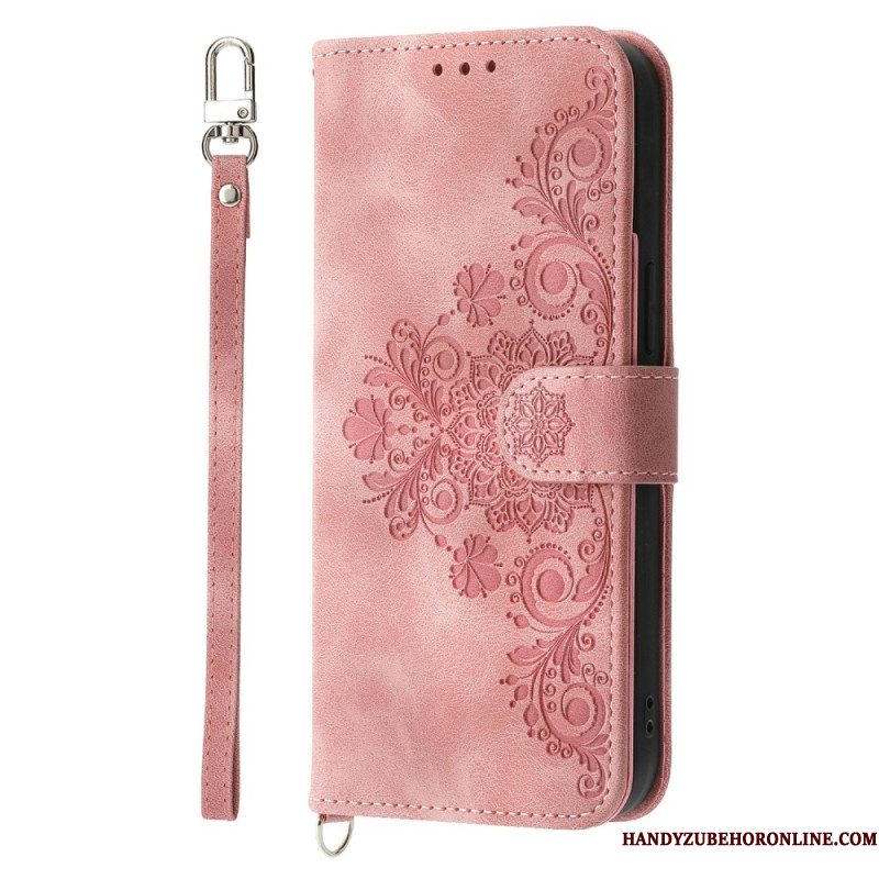 Folio-hoesje Sony Xperia 1 Vii Telefoonhoesje Suède Kanteffect