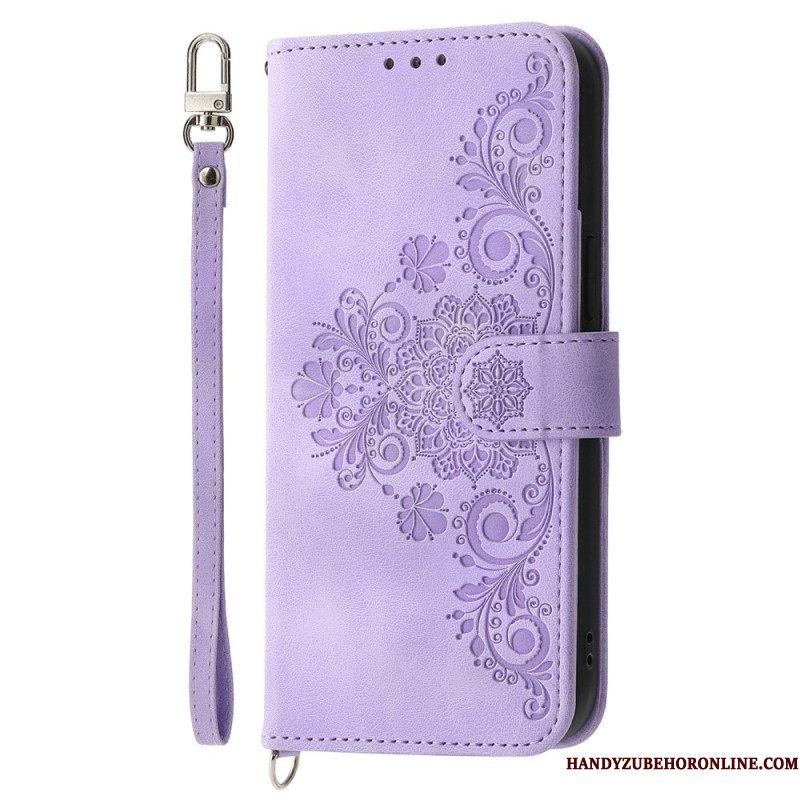 Folio-hoesje Sony Xperia 1 Vii Telefoonhoesje Suède Kanteffect