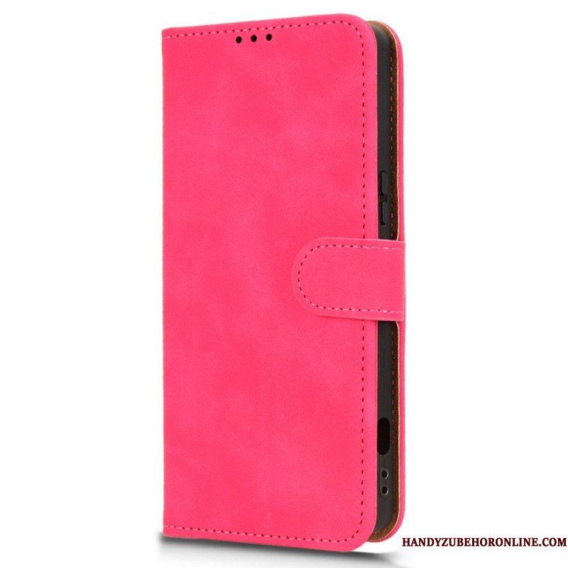 Folio-hoesje Sony Xperia 1 Vii Telefoonhoesje Suède-effect