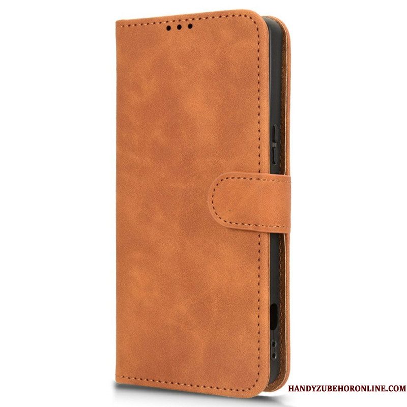 Folio-hoesje Sony Xperia 1 Vii Telefoonhoesje Suède-effect
