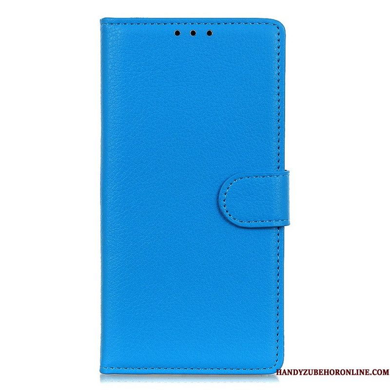 Folio-hoesje Sony Xperia 1 Vii Traditioneel Imitatieleer