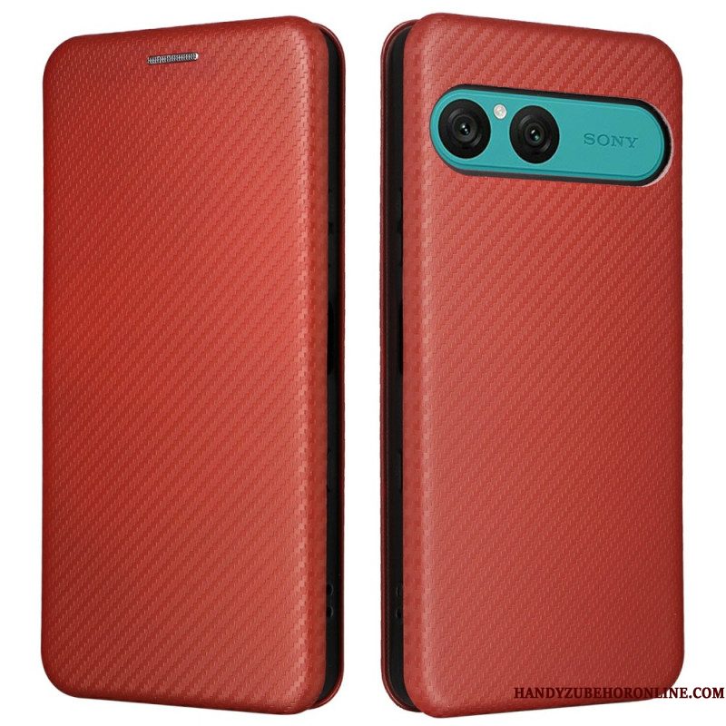 Folio-hoesje Sony Xperia 10 Vii Koolstofvezel