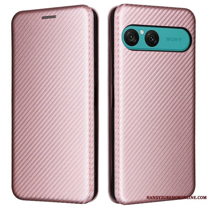 Folio-hoesje Sony Xperia 10 Vii Koolstofvezel