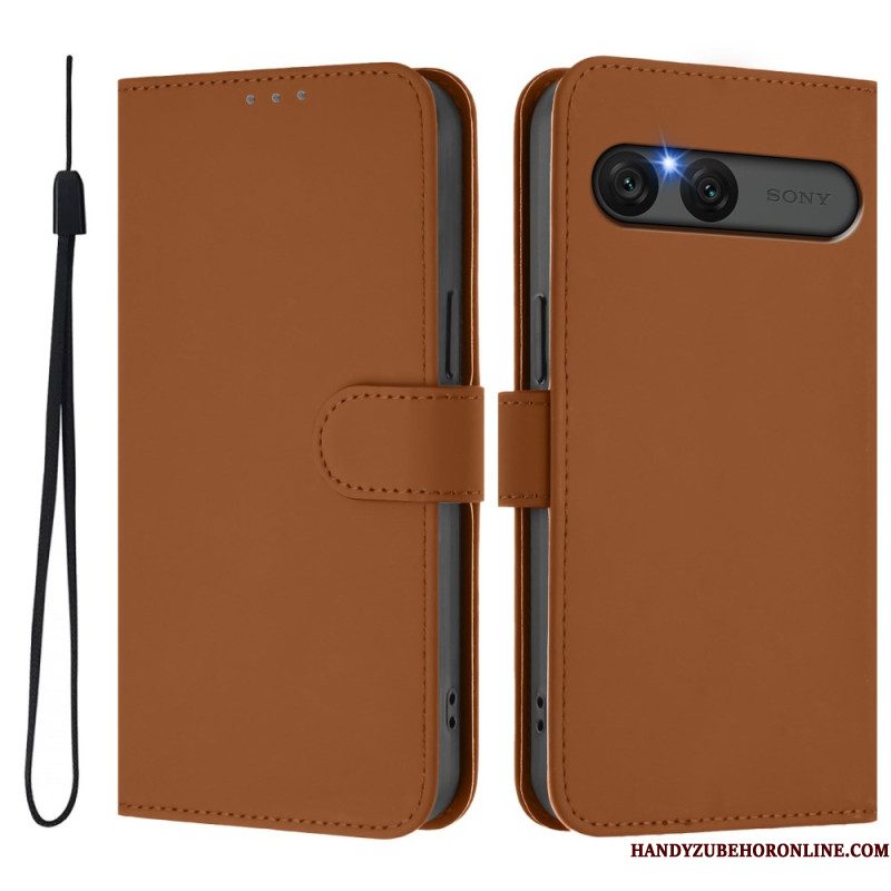 Folio-hoesje Sony Xperia 10 Vii Telefoonhoesje Kunstleer