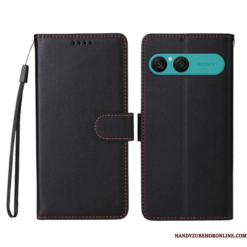 Folio-hoesje Sony Xperia 10 Vii Telefoonhoesje Leer-effect En Rfid-blokkering