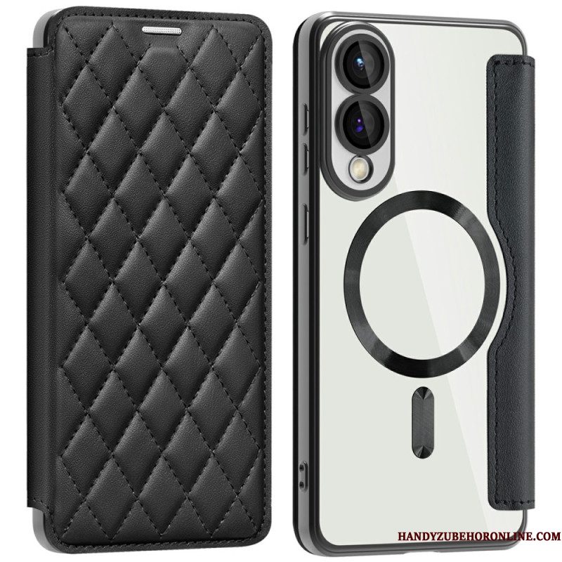 Folio-hoesje Voor Samsung Galaxy S25 5g Edge Gewatteerd Magsafe-compatibel