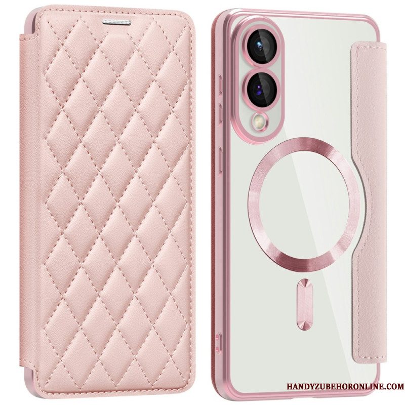 Folio-hoesje Voor Samsung Galaxy S25 5g Edge Gewatteerd Magsafe-compatibel
