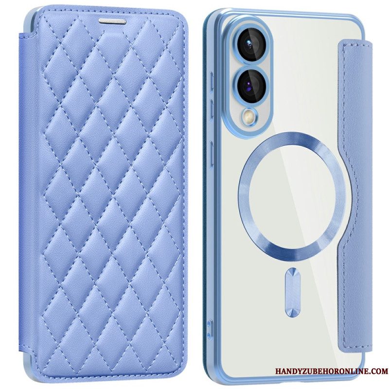 Folio-hoesje Voor Samsung Galaxy S25 5g Edge Gewatteerd Magsafe-compatibel