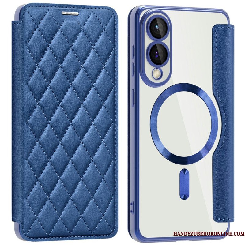 Folio-hoesje Voor Samsung Galaxy S25 5g Edge Gewatteerd Magsafe-compatibel