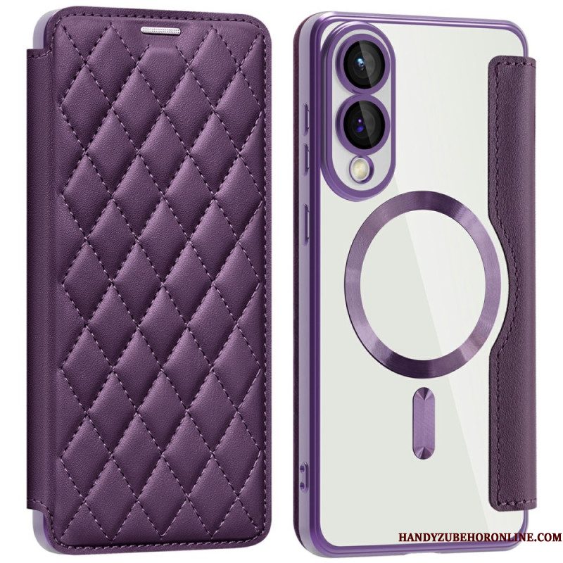 Folio-hoesje Voor Samsung Galaxy S25 5g Edge Gewatteerd Magsafe-compatibel