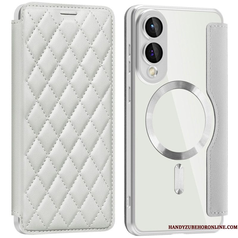 Folio-hoesje Voor Samsung Galaxy S25 5g Edge Gewatteerd Magsafe-compatibel