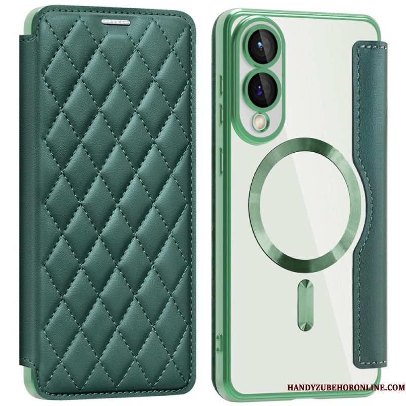 Folio-hoesje Voor Samsung Galaxy S25 5g Edge Gewatteerd Magsafe-compatibel